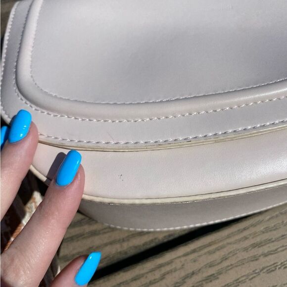 Light pink boho western saddle bag crossbody thick strap purse - Picture 5 of 10